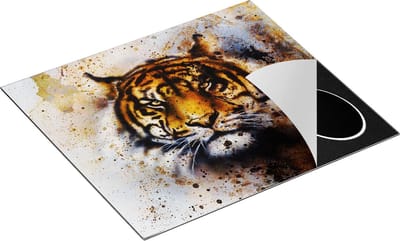 Chefcare Inductie Beschermer Geschilderde Tijger - Abstract - 60x50 cm - Afdekplaat Inductie - Kookplaat Beschermer - Inductie Mat