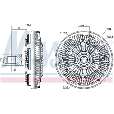 Koppeling, radiatorventilator NISSENS 86144