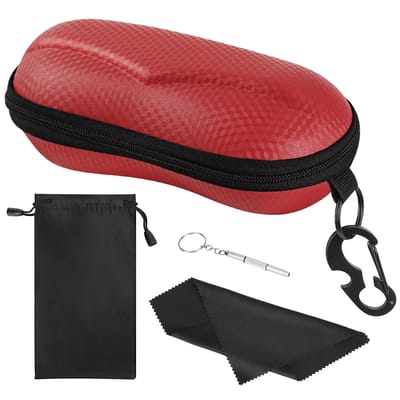 Dailygoods- Zonnebrilgeval Ultralicht - Brillenopslag - Unisex - Draagbare Houder - Hangende Haak - Inclusief Microvezeldoek - Brillenkoker