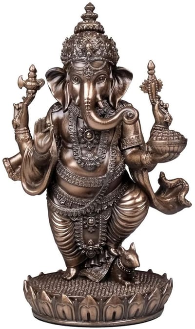 Veronese Design Beeld/figuur - Ganesha Hindoeïstische God -MINI beeldje - 13cm x 8cm x 6cm