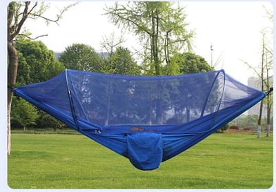 Hangmat met klamboe - Kampeerhangmat Schommelmat - Buiten Ontspannen - Dubbelzijdig Klamboe - 240 x 160 cm - Groen