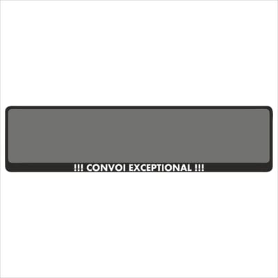 Kentekenplaathouder - Auto - Met Tekst - Convoi exceptional - Voor Kentekenplaat 520x110mm