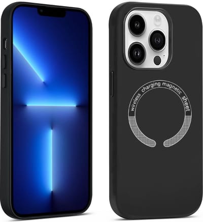 Magnetische Liquid Silicone Hoesje Geschikt voor: iPhone 14 Pro Max - Compatibel met MagSafe - Krasbestendige achterkant - Backcover - Zwart