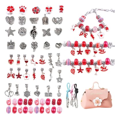 Armbanden Maak Set - Sieraden Knutselen - Kinderen Creatief Bezig - Veilig en Onschadelijk Materiaal - 1-2 cm Kralen
