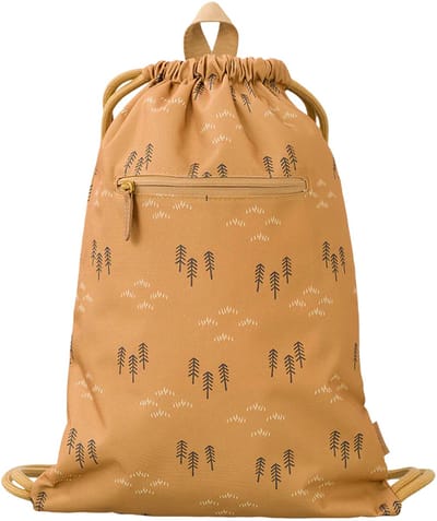 Fresk Zwemtas Unisex - Gymtas - Waterafstotende Strandrugzak voor Kinderen – Zwemzak met Ophanglus - 38 x 27 cm - Mosterd - Woods Spruce Yellow