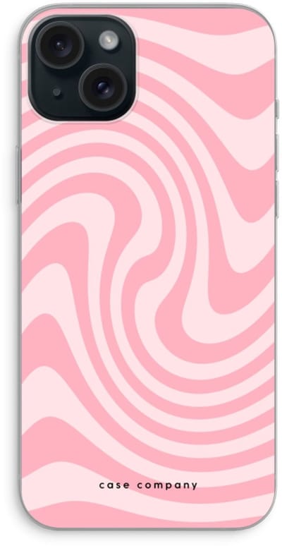 Case Company® - Hoesje geschikt voor iPhone 15 Plus hoesje - Swirl Roos - Soft Cover Telefoonhoesje - Bescherming aan alle Kanten en Schermrand