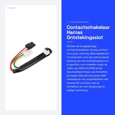 Dailygoods- Contactschakelaar Kabelboom - Geschikt voor Trafic/Vivaro/Primastar - Materiaal ABS - OE 7701038365 - 100% Gloednieuw - Draadboom