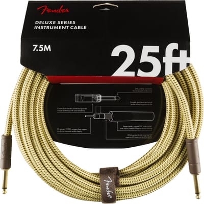 Fender Deluxe Series Gitaarkabel Tweed 7.5 Meter 0990820076