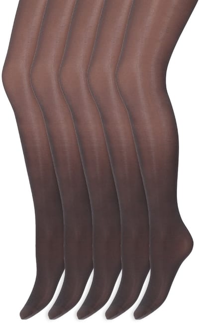 Glans panty | 35 Denier | Merk: Marianne | Maat: S t/m XXL | Kleur: Donkergrijs | 5 Paar
