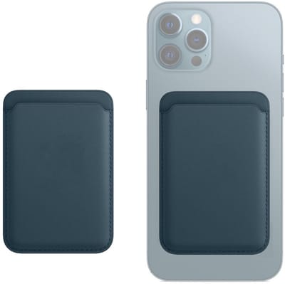 Magnetische Kaarthouder Geschikt Voor iPhone Magsafe - Magnetische Wallet Card Holder - Pasjeshouder - voor iPhone 12 / 13 / 14 / 15 / 16 / 17 / PRO / PRO MAX - blauw