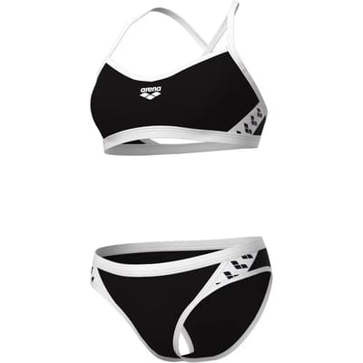 ARENA | W Icons Bikini Cross Back Solid black-white (Maat - 34)