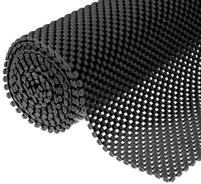 Ladebekleding - Kastbekleding - Ladebeschermers - Plankbekleding - Antiaanbaklaag op rol - Antislipmatten - Geschikt voor kasten, keukens, opbergkasten, bureaus, keukengerei, serviesgoed, koelkasten, enz. - 1,5 m * 0,5 m - Zwart - 1 stuk