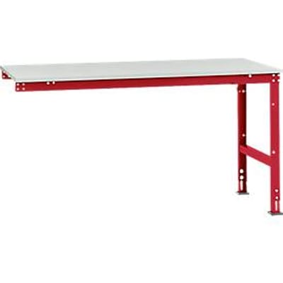 Manuflex aanbouwtafel UNIVERSAL Standaard, tafelblad melamine, 1750 x 1000, robijnrood