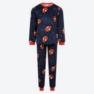 Spiderman Pyjama voor Kids - Maat: 122/128 - Kinderpyjama - Suede / Extra Zacht - Hoge Kwaliteit - Spidey / Spiderman - Lange Mouwen