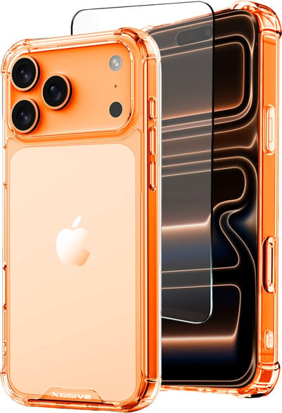 Xssive - Hoesje + Screenprotector geschikt voor iPhone 17 Pro - Shockproof Hoesje met 9H Gehard Glas - Stevig TPU Hard Case