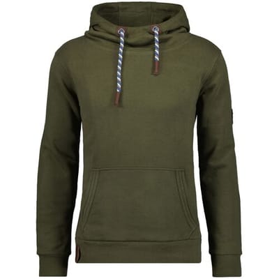 Ragman Trui Drawstring Hoodie Sweat Donker Groen / male