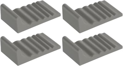 Afvalbak muurbeschermer - Antislip pads - Voorkomt schuiven - Zelfklevend - 4-delig - Transparant