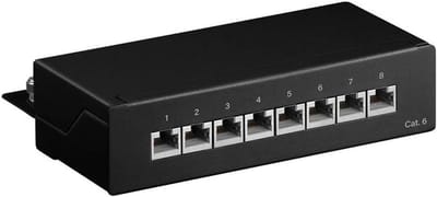 CAT 6 Patchpaneel 8 Poorten - Compact Wandmodel voor Kantoor en Netwerk