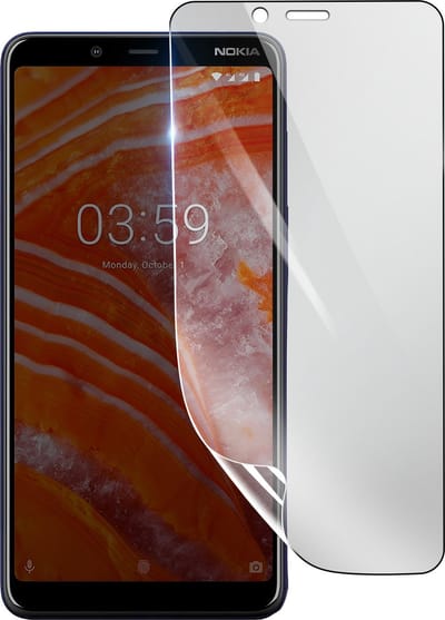 3mk, Geschikt voor Nokia 3.1 Plus, Schokbestendige Hydrogel Screenprotector, Transparant