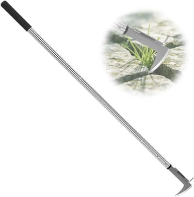 Efficiënte Onkruidverwijderaar met Lange Handgreep, 138 cm, voor het Verwijderen van Mos en Onkruid, Tuingereedschap met Serrated Edge