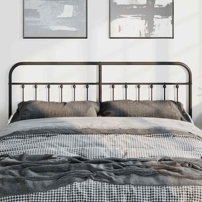vidaXL - Vervangend - hoofdbord - metaal - zwart - 193 - cm