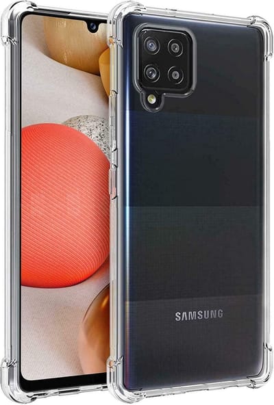 Hoesje geschikt voor Samsung Galaxy A42 - Clear Anti Shock Hybrid Armor Case Siliconen Back Cover Hoes Transparant