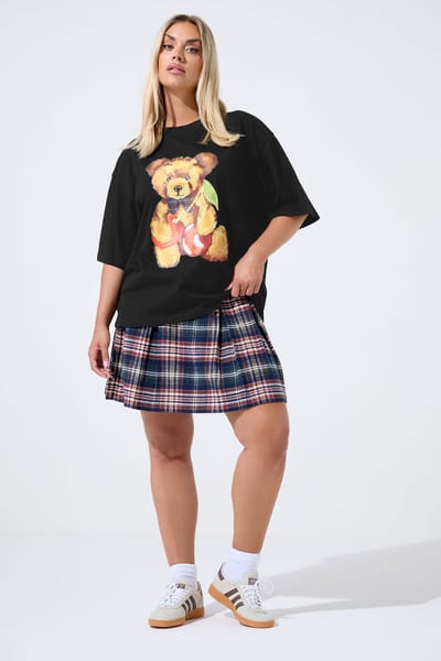 Limited Collection Zwart Teddy Kersenprint Tshirt Size 46