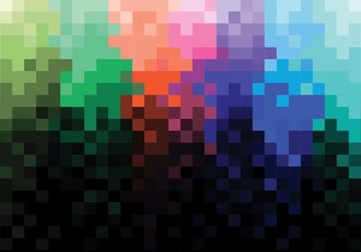 Rainbow Pattern Pixel Photo Wallcovering