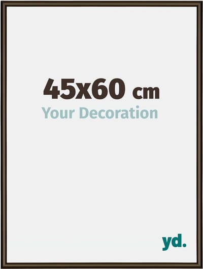 Your Decoration - Fotolijst 45x60 cm - Aluminium - Walnoot Structuur - New York