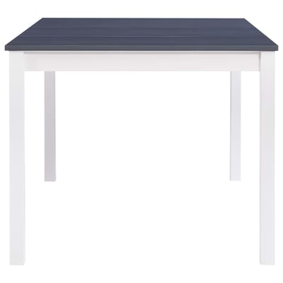 vidaXL - Eettafel - 180x90x73 - cm - grenenhout - wit - en - grijs