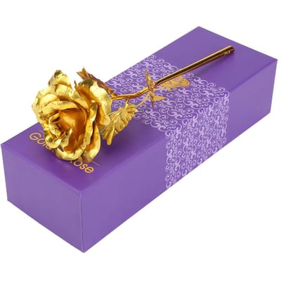 24k Geelgoud Folie Verzamel Roos Bloem Uniek Cadeau voor Vriendin Moeder Vrouw Kunstmatig