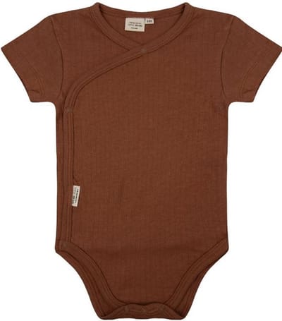 Little Indians Onesie Short Amber Brown Junior Katoen Bruin Maat 80