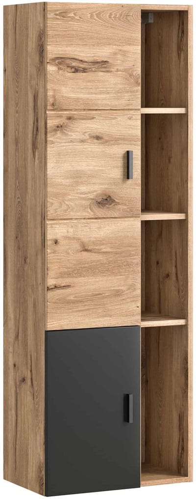 Grado midi kast Nox Eiken NB grijs mat MDF TZ - 35x44x144cm