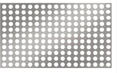 Geperforeerd Plaatstaal - Ventilatie Gaas - Balkon Bescherming - Roestvrij Staal 304 - 35x180cm - Zilver