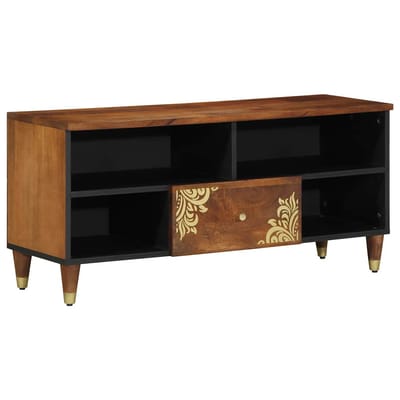vidaXL - TV - Kast - Honing - bruin - 100 - x - 33 - x - 46 - cm - Massief - Mango - Hout