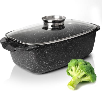 Aluminiumlegering Braadpan met Deksel