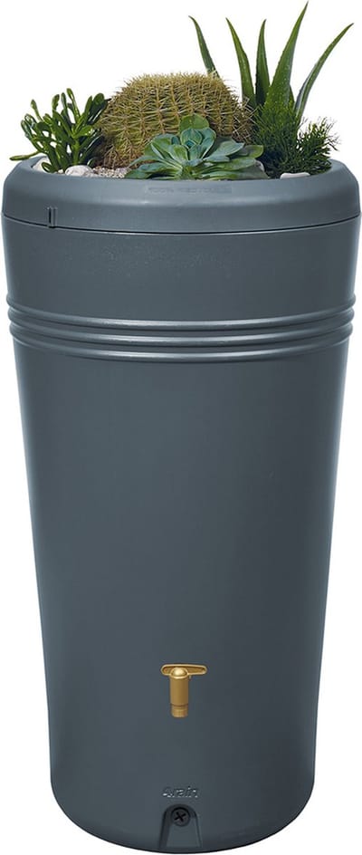 Garantia - Regenton Azura - 230 liter - Antraciet - Plantenbak