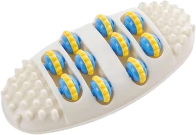 Voetmassage Roller - Reflexologie Apparaat - Spierontspanning - Diepe Weefsel Stimulatie - 29.5 x 14.5 x 6 cm - Wit