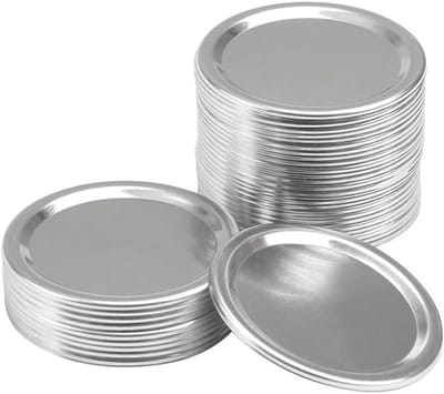 Mason Jar Deksels, 24 Stuks, Lekvrije Schroefdoppen voor Glazen Potten, Bewaren van Jam en Inmaak