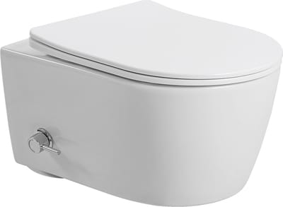 Kayvit Hangtoilet glans wit met bidet Tornado/rimless