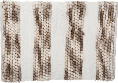 5Five Elegante badmat super zacht - Gestreept - Taupe - 50 X 75 cm - Extra dik