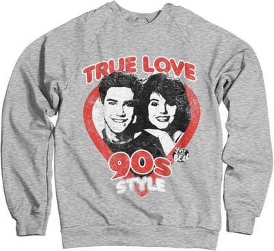 Saved By The Bell Sweater/trui -S- True Love 90's Style Grijs