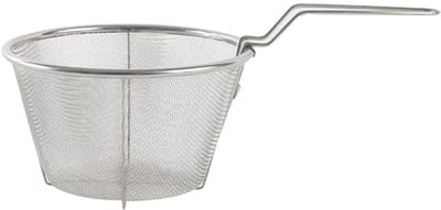 Frituurmand van roestvrij staal met handvat - Keukenvergiet Vergiet Frituurmand - voor het koken van groenten en vis - 15 cm - 304 roestvrij staal