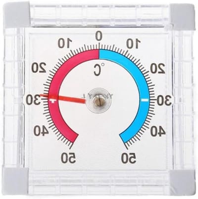 Raamthermometer - Temperatuurmeter - Binnen en buiten - Zelfklevend ontwerp - 17 x 12 cm - Zoals afgebeeld
