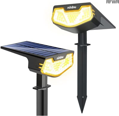 RFWR® Zonnelampen voor buiten - 2 stuks solarspots met 3 verlichtingsmodi, waterdicht IP65, led tuinverlichting