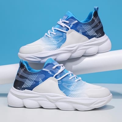 Zomer Herenschoenen Nieuwe Ademende Mesh Schoenen Heren Trendy Slijtage Platform Witte Schoenen Sneaker Casual Papa Schoenen 44 white