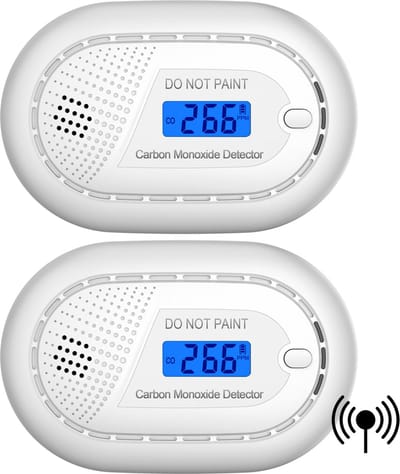 Aroha Link Koolmonoxidemelder - 10 jaar batterij - Koppelbare CO melder - Koolstofmonoxidemelder, CO meter & CO gas detector koppelbaar - 2 stuks