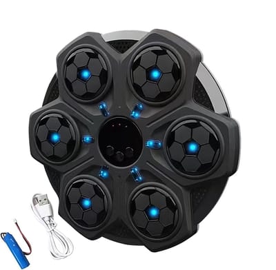 Muziek Boksmachine - Boksmuur Trainer - Interactieve Training - Dynamische LED Verlichting - 38 cm Breed - Zwart