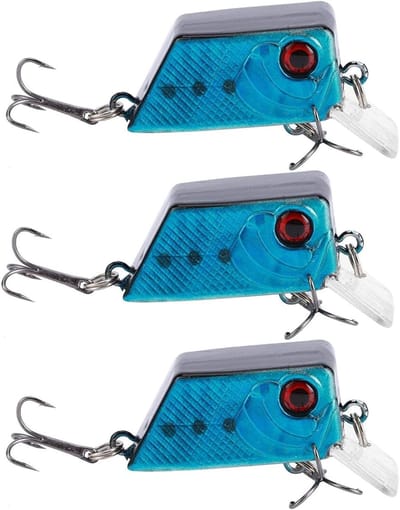 Mini Vissen Lokken - Unieke Aas - Vissen Vangen - Vierkant Design - 3 Stuks - Meerdere Kleuren
