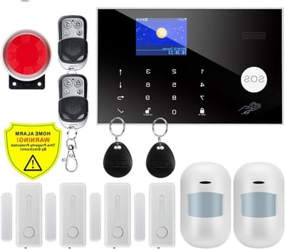 Alarmsysteem - Inbraakbeveiliging GSM - Huis Beveiligen - Wifi GSM Ondersteuning - 25 x 15 x 15 cm - W7B4